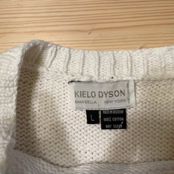 Kielo Dyson hand knit unique bunny sweater, worn once 80s/90s. L, cotton - Picture 5 of 6